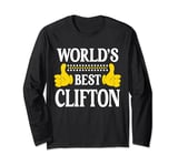 Clifton World's Best Personal Name First Name Funny Clifton Long Sleeve T-Shirt