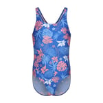 Regatta Girls Katrisse Family Hawaiian One Piece Swimsuit (Oxford Blue) material_Synthetic - Size 3-4Y