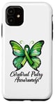 Coque pour iPhone 11 Green Butterfly CP, sensibilisation à la paralysie cérébrale