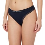 Tommy Hilfiger String Femme Tanga, Bleu (Desert Sky), S