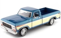 MOTOR MAX - Voiture de 1979 couleur bleu et beige – FORD F-150 Custom - 1/24 ...