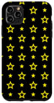 iPhone 11 Pro Max Yellow Black Stars Night Fireflies Festive Lights Pattern Case