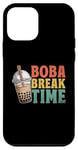 Coque pour iPhone 12 mini Boba Break Time Thé au lait Bubble Tea Boba Pearl Lover