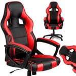 Chaise de bureau Sofotel Surmo pour gamer, noir et rouge