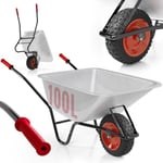 Brouette de Jardin TIMBERTECH® - Max. 210 kg, Pneu Ø40cm, Capacité 100l - Rouge