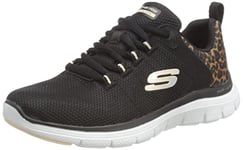 Skechers Women's Flex Appeal 4.0 Sneaker, Black, 4.5 UK