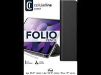 CellularLine Folio Pencil Lommebokdeksel iPad Air 10,9"/Pro 11" - Svart