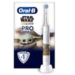 Oral-B Pro Junior Kids Electric Toothbrush, 1 Star Wars Mandalorian Handle, 1 Toothbrush Head, 3 Modes with Kid-Friendly Sensitive Mode, for Ages 6+, 2 Pin UK Plug