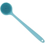 Mezheng - Brosse de douche en silicone pour le corps, manche long, bleu