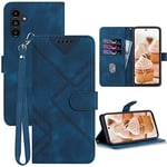 GOTOURED for Samsung A54 Case Wallet, A54 Phone Case Card Holder Leather Kickstand Flip Cases,Wrist Strap,Magnetic Closure,Shockproof Protective Cover for Samsung Galaxy A54 5G 2023 (Blue)