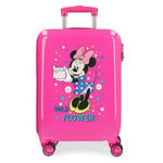 Disney Minnie Wild Flower Valise de cabine rose 38 x 55 x 20 cm rigide ABS fermeture à combinaison latérale 34 2 kg 4 roues doubles bagage à main