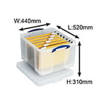 Really Useful Box Plastic Storage 42 Litre 440 x 520 x 310 mm