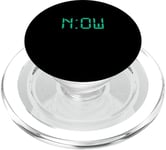 Bleu sarcelle Aqua Graphic The Time Is Now PopSockets PopGrip pour MagSafe