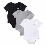 NIKE Air Jordan Fly Like Mike 3-Piece Baby Bodysuit Set, Black 56f096 023 Grey White