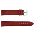 Bracelet Detomaso pour Montre en Cuir Bordeaux de 20 mm avec Boucle Argent. Neuf