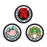 Winks for Days Adulting Merit Badge Embroidered Iron-On Patches (Achievements - Set 1) - Includes Three (3) 2" Patches: Saved Some Money, Only Watched One Episode, and Paid with Cash