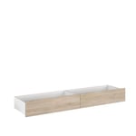 Lot de 2 tiroirs pour lit banquette 90x190/200cm NIGHT chêne Taille unique