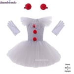 Grå tjej Halloween kostym Tutu Cosplay kostym set 1 XXL(10-12Y)