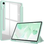 FINTIE Coque pour Samsung Galaxy Tab S9 FE 10.9 Pouces/Galaxy Tab S9 11 Pouces 2023 - Housse Arrière Transparente Claire Etui Antichoc Veille/Réveil Automatique, Vert Claire