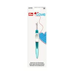 Prym Small Ergonomic Design Stitch Seam Ripper/Quick Unpick Love, Metal/Plastic, Turquoise, 18.5 x 9.5 x 2 cm