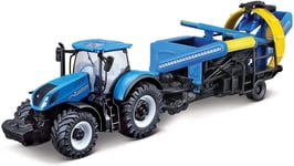 Modèle Tracteur New Holland T7.315 HD Cultivateur Terres Agricoles Bburago 31678