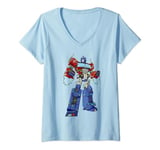 Transformers Optimus Prime Christmas Lights Wrap T-Shirt avec Col en V