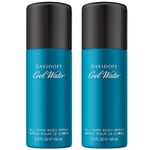 2-pack Davidoff Cool Water Body Spray 150ml Blå