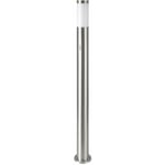 Etc-shop - Lampadaire de jardin en acier inoxydable avec détecteur de mouvement, éclairage de terrasse, support extérieur, argent clair, dans un kit