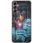 ERT GROUP Coque de téléphone Portable pour Samsung A14 4G/5G Original et sous Licence Officielle Marvel Motif Iron Man 034 Parfaitement adapté à la Forme du téléphone Portable, Coque en TPU