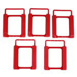 Red 2.5" SSD Hard Drive to 3.5" Bay Plastic Tray Mount Adapter Caddy Set of 5