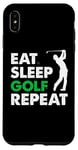 Coque pour iPhone XS Max Eat Sleep Golf Repeat, Golf Tshirt for Women, Men, Golf Tee