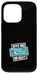 Coque pour iPhone 13 Pro Mordez-moi ou ne martelez pas un requin amateur de baleines blanches