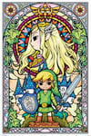 The Legend Of Zelda Stained Glass Poster multicolour