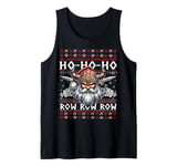 Viking christmas ugly xmas sweater jumper ho-ho-ho rowrowrow Tank Top