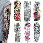 Tatouage Temporaire, Faux Tattoos Pour Homme et Femme Adulte Sexy, Autocollant Imperméable (6 PièCes)(4)