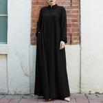 Ladies Abaya Dress Muslim Maxi Dresses Women Holiday Kaftan Long Sleeve Loose