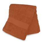 Soleil d'ocre Drap de Bain en Coton 500gr/m2 100X140 cm Lagune Terra