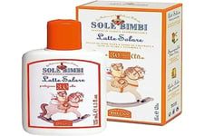 Helan, Sole Bimbi, Creme Solaire SPF 30 Fluide Enfants et Bébés, Creme Solaire Bebe et Enfants Corps et Visage, Hydratante et Protectrice avec Calendula, Aloe Vera et Vitamine E, 125 ml, Made in Italy