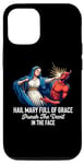 Coque pour iPhone 12/12 Pro Je vous salue Marie pleine de grâce Punch the Devil in the Face Catholic