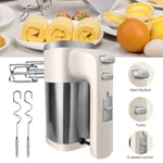 Electric Hand Mixer Set Whipping Dough Hook Adjustable 5 Speeds Kitchen 800W UK