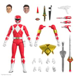 Super7 Mighty Morphin Power Rangers Ultimate Red Ranger Figur, 18 cm (US IMPORT)