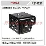 Silencieux HONDA Motoculteur GX340 390 R210211