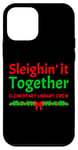 Coque pour iPhone 12 mini Équipe de bibliothèque élémentaire de bibliothécaire de Noël rétro drôle