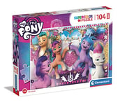 Clementoni- Puzzle Maxi My Little Pony 104pzs Does Not Apply Supercolor Pony-104 pièces, 4 Ans Enfant Dessin animé-fabriqué en Italie, 23765, Multicolore, Medium