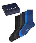 FALKE Men's Airport Traveller 6-Pack Socks, Wool Cotton, Multicolor (Sortiment 10), 5.5-6.5 (Pack Of 6)