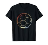 Oldschool Soccer Ball Line Art Football Pitch T-Shirt