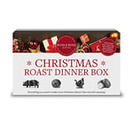 Ross & Ross Gifts - Christmas Roast Dinner Box – The Ultimate Roast Dinner (3 x 50g Jars and 1 x 250ml) – Roast Potato Oil, Brussels Sprout Dust, Pigs in Blankets Dust and Roast Turkey Rub