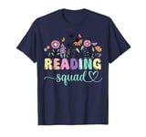 Reading Squad Wildflower Floral Bookworm Reader Book Club T-Shirt