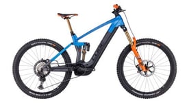 Vtt electrique tout suspendu cube stereo hybrid 160 hpc actionteam 750 27 5 shimano xt 12v 750 wh 27 5   bleu gris actionteam 2023