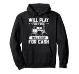 Drums Music Drums Player Will Play For Free Drummer Pullover Hoodie